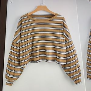 Multiple colored striped longsleeve shirt